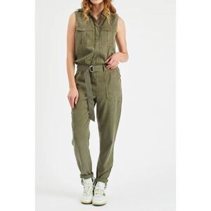 Etienne Marcel Army Green Sleeveless Jumpsuit Romper Women's Medium